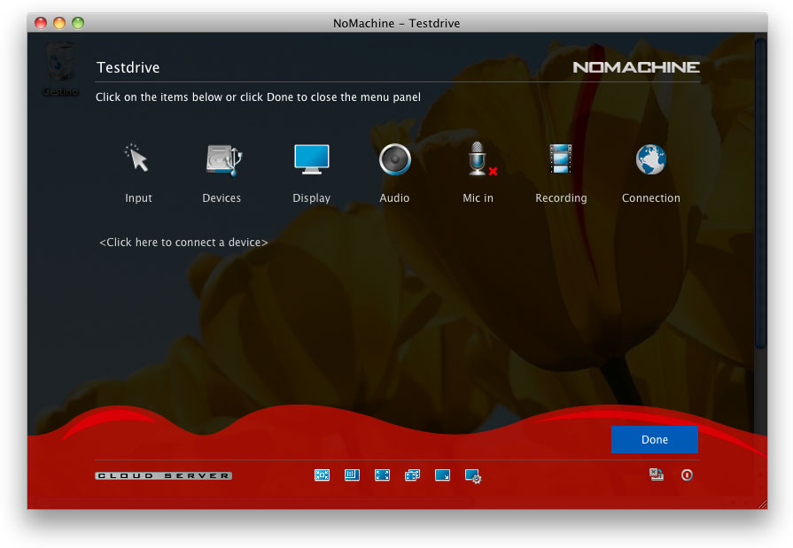 nomachine mac display menu