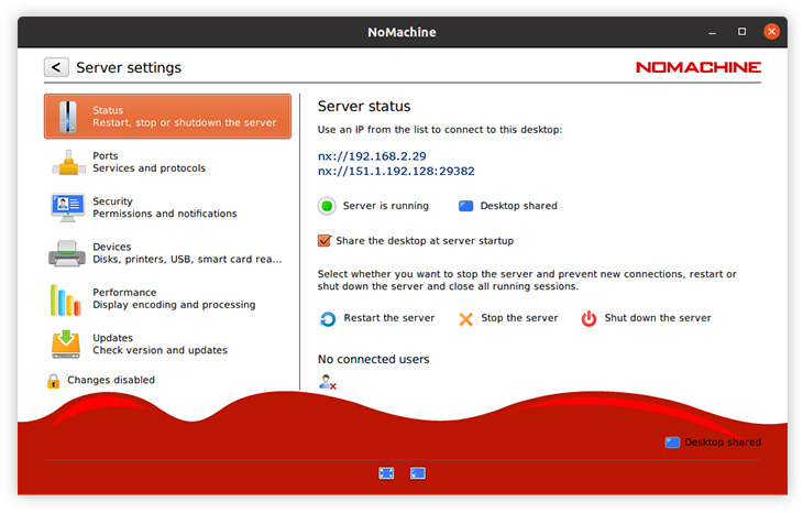 starting nomachine linux