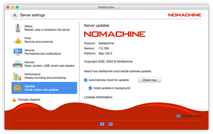 nomachine server display off