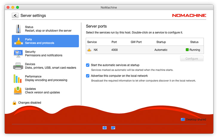 nomachine linux service